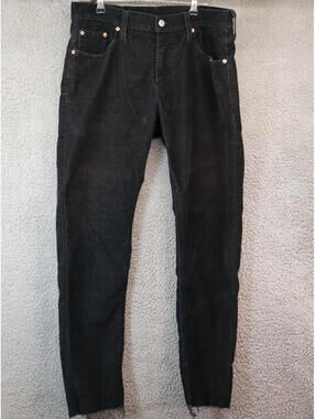 Levi Strauss Mens Jeans 512 SZ 30x30 Black Corduroy